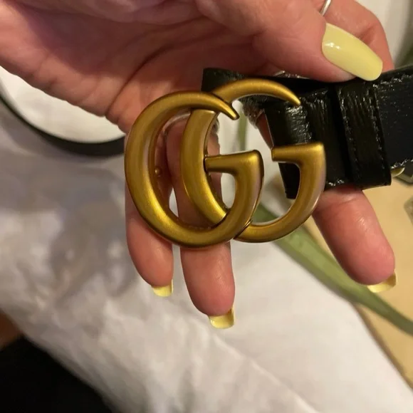 Gucci | Accessories | Gucci Black Leather Double Gg Belt New  display picture 1